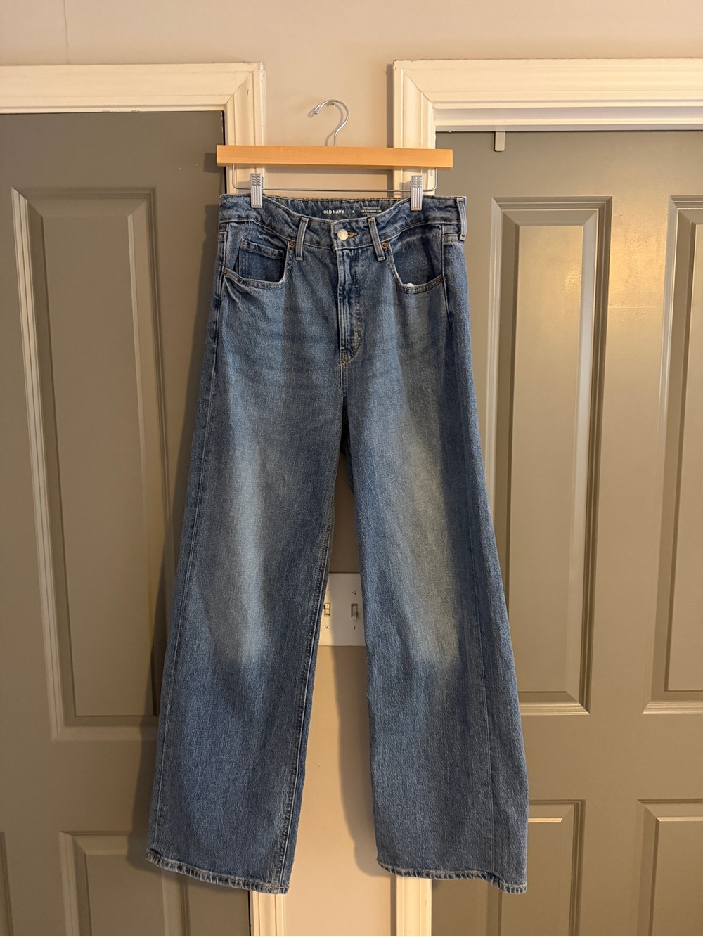 Classic Wide-Leg Blue Jeans